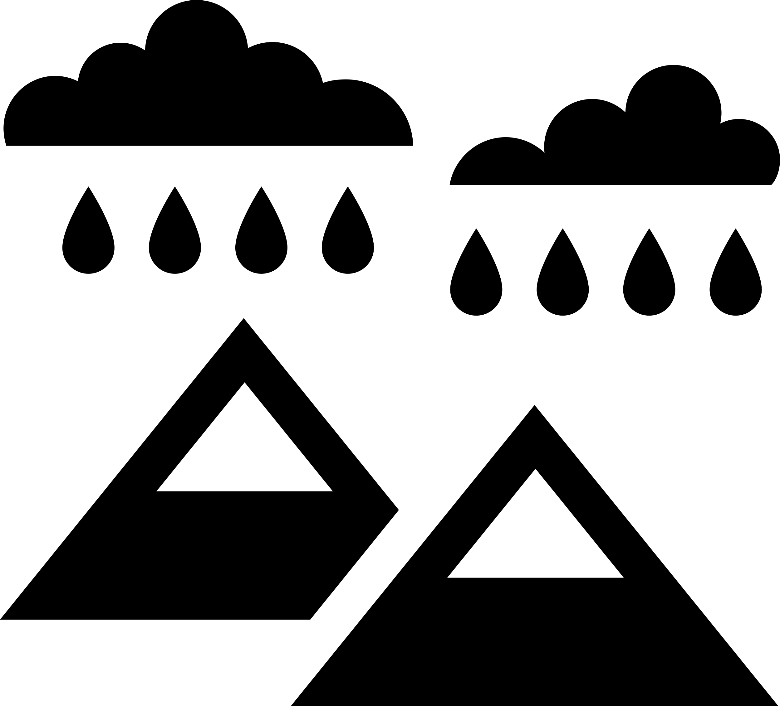 Rainy Landscape Svg Line Art Free Vectors